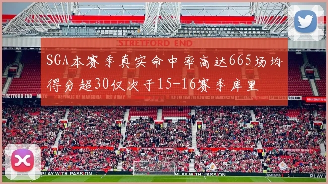 SGA本赛季真实命中率高达665场均得分超30仅次于15-16赛季库里